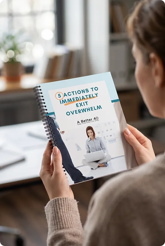 Reading the free guide: 5 Actions to Immediately Exit Overwhelm